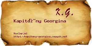 Kapitány Georgina névjegykártya