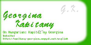 georgina kapitany business card